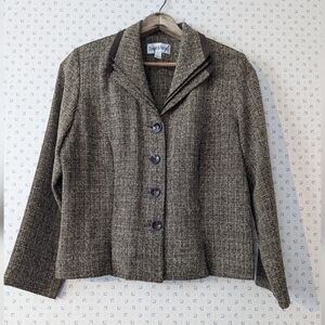 🤎 Danny & Nicole 14P Vintage Women's Jacket Stylish Collar